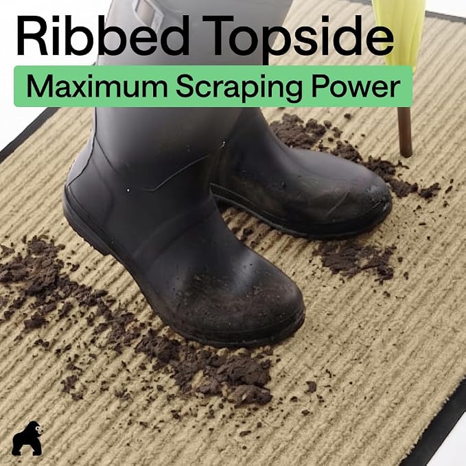 GORILLA GRIP Waterproof Traffic Guard Door Mat, Indoor Outdoor Heavy Duty - Image 4