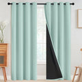 SimpleHome Aqua 100% Blackout Curtains Room Darkening Living Room 96 Inch | by SimpleHome