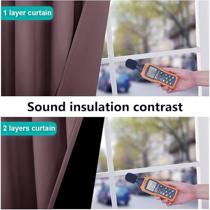 NICETOWN 100% Blackout Window Curtain Panels, Cold and Full Light Blocking - Image 4