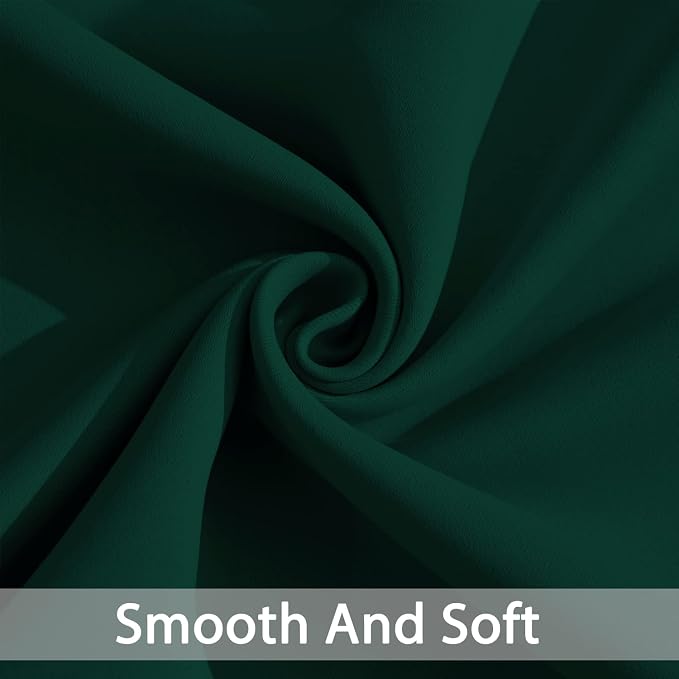 Yakamok Dark Green Room Darkening Curtains 84 inch Sliding Door Drapes | 1 - Image 5