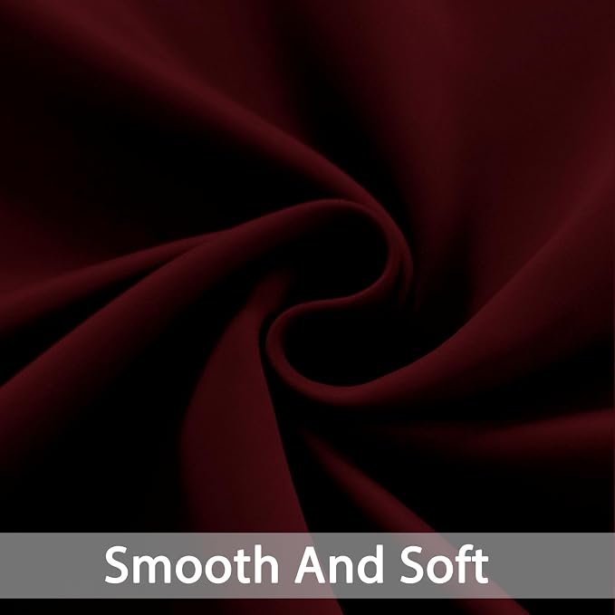 Yakamok Room Darkening Curtains 42x84 inch Length Wine Red-Living Room | 2 - Image 5