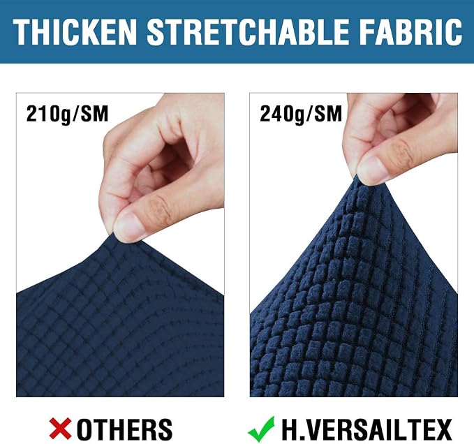 H.VERSAILTEX 3 Piece Stretch Sofa Covers - Image 3