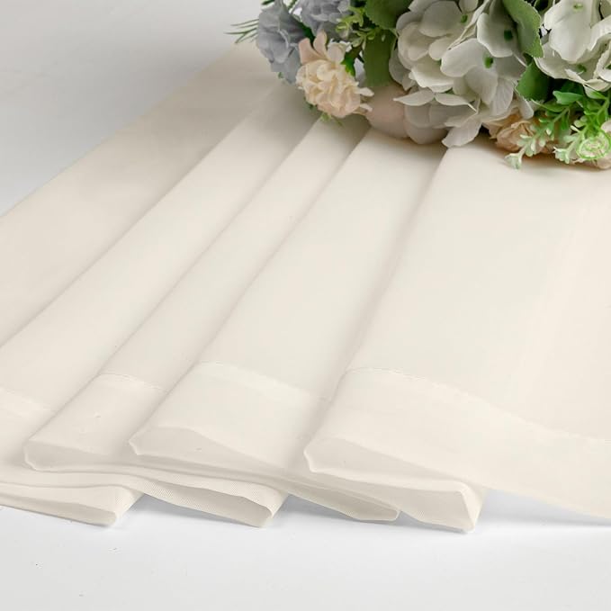 Cream Sheer Curtains 108 Inches Long 2 Panels - Image 5