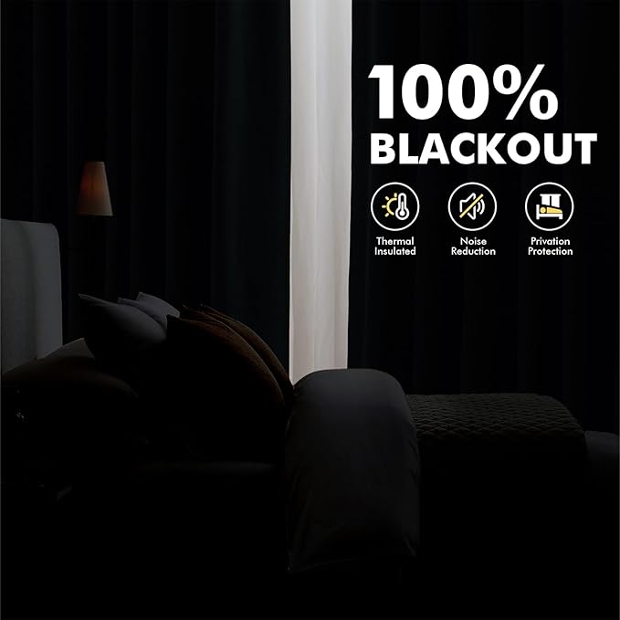 MIULEE 100% Blackout Linen Curtains 42 x 96 Inch Sage Green 2 Panels | Thermal - Image 2