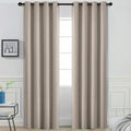 Yakamok Room Darkening Curtains 52x96 inch Length Natural-Living Room | 2 panels by Yakamok