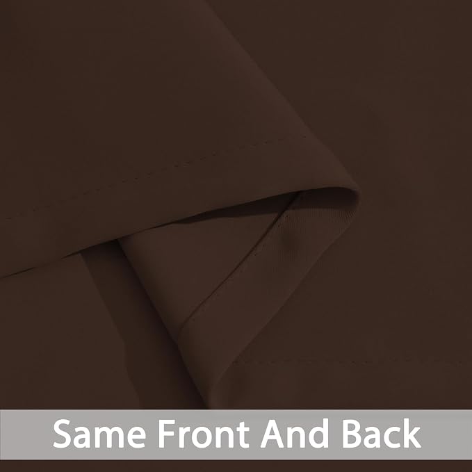 Yakamok Room Darkening Curtains 62x84 inch Long Chocolate Brown-Living Room | 2 - Image 5