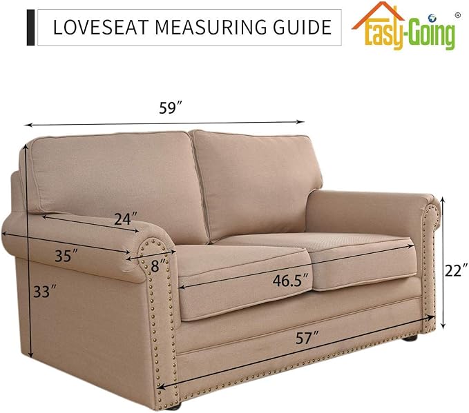 Easy-Going Reversible Couch Cover, 2 Cushion Sofa, Water Resistant Furniture Mat - Image 7