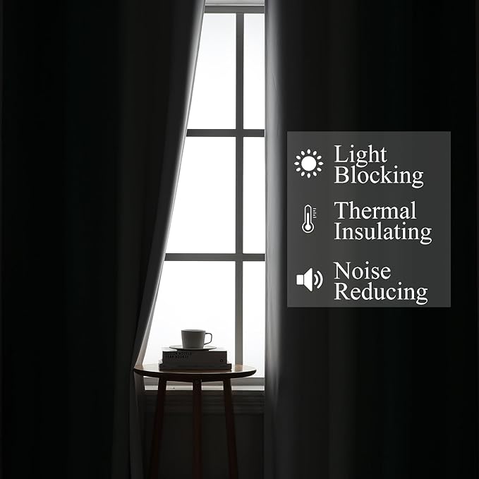 Green and Greyish White Blackout Curtains 42Wx72L 2 Panels | Ombre Curtains - Image 3