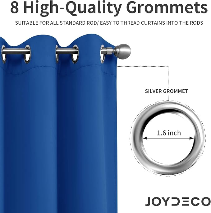 Joydeco Blackout Curtains 45 Inch Length 2 Panels Set, Thermal Insulated Long - Image 2