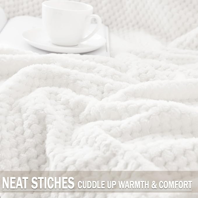 Exclusivo Mezcla Soft Waffle Fleece Bed Blanket Queen Size, Cozy Flannel - Image 6