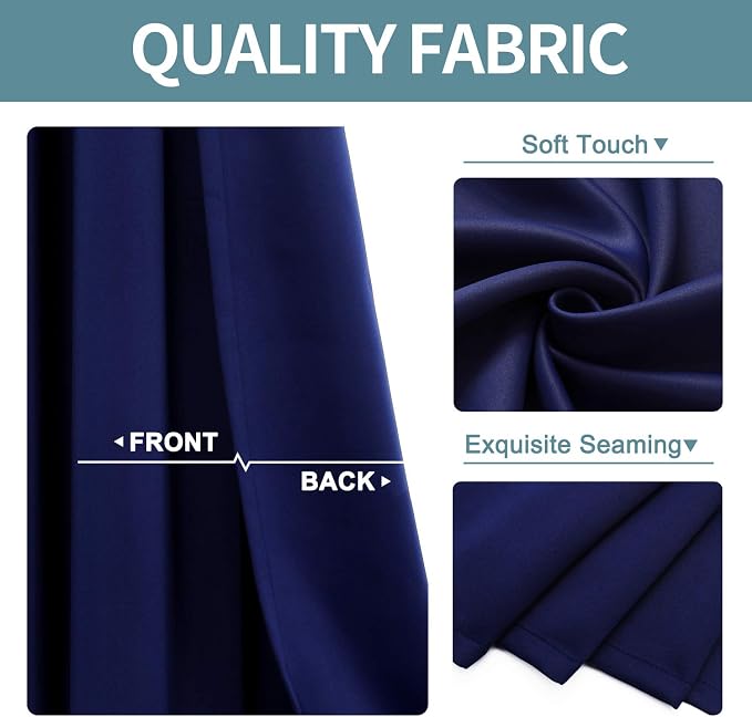ChrisDowa Blackout Curtains for Bedroom and Living Room 90 Inches Long | 2 - Image 3