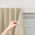 Thermal Blackout Curtains with Self Adhesive Tape No Rod No Drill Easy Install by Sovtfides