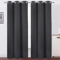 Dark Grey Thermal Blackout Curtains/42 x 95 Inch/Set of 2 Panels Room Darkening by Lemomo