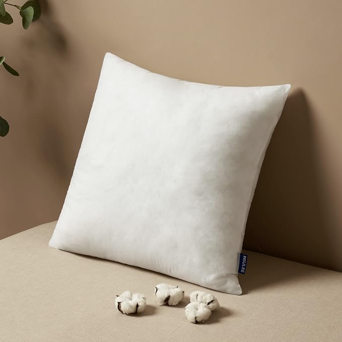 MIULEE Pillow Insert 17x17 Inch Decorative Square Throw Pillow Inserts | by MIULEE