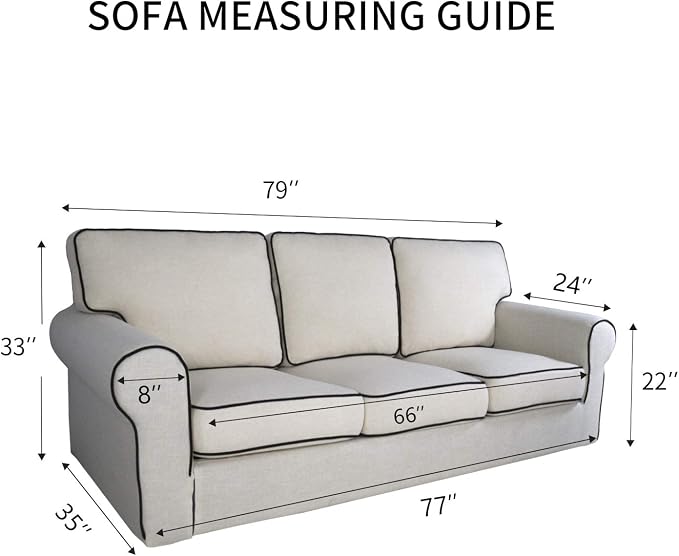 PureFit Stretch Couch Covers for Sofa Large Sofa Slipcovers Sage Green | - Image 6