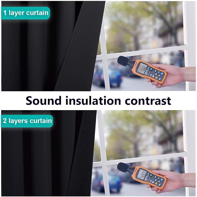 NICETOWN 100% Blackout Window Curtain Panels, Full Light Blocking Drapes - Image 4