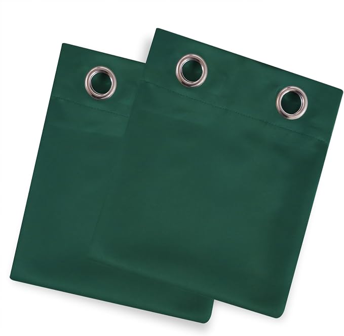 Blackout Curtains 52 x 120 Inch Long Dark Green Curtains Set of 2 Panels Room - Image 9
