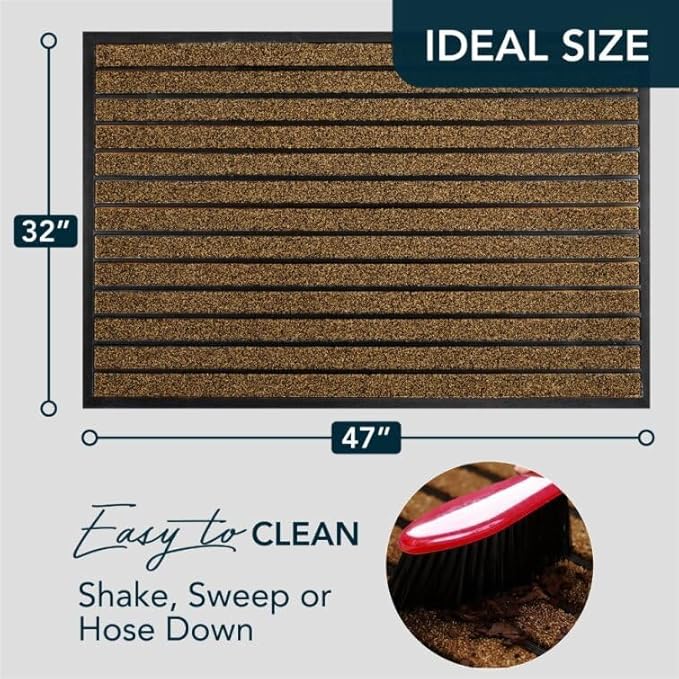 ubdyo Extra Durable Door Mat Outside Entrance | Dirt Trapping, Non-Slip Backing - Image 2
