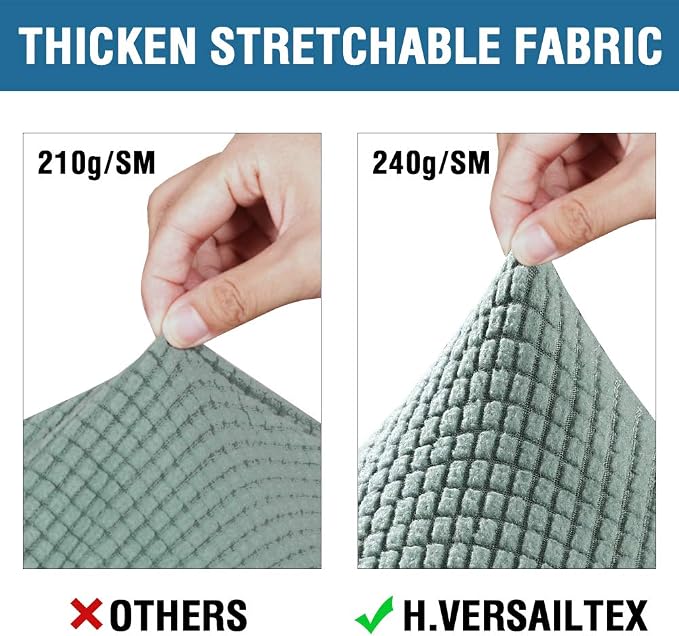 H.VERSAILTEX 3 Piece Stretch Sofa Covers - Image 3