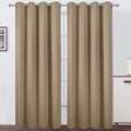 Blackout Curtains 52 x 90 inches Long Natural Curtains Set of 2 Panels Thermal by Lemomo