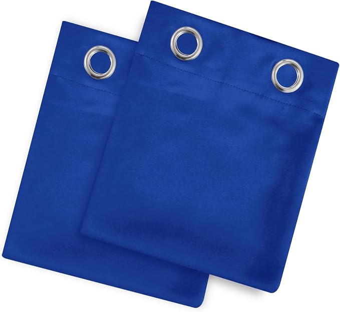 Blackout Curtains 52 x 90 Inch Long Royal Blue Curtains Set of 2 Panels Room - Image 9