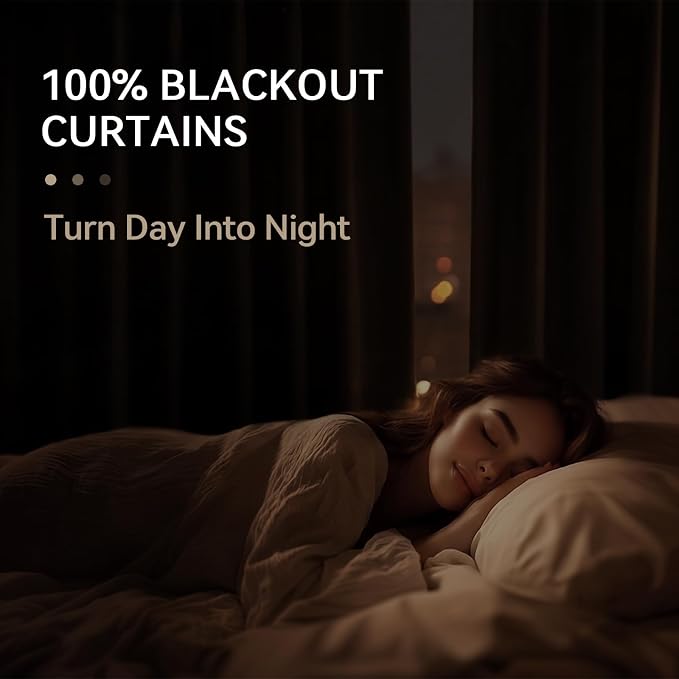 Linen Textured Total Blackout Sliding Door Curtains 96 Inches Long, Blush Pink - Image 2