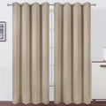 Khaki Thermal Blackout Curtains/52 x 95 Inch/Set of 2 Panels Room Darkening by Lemomo