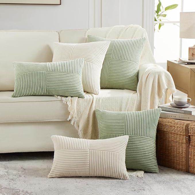 Fancy Homi 2 Packs Cream Decorative Throw Pillow Covers 16x16 Inch - Image 6
