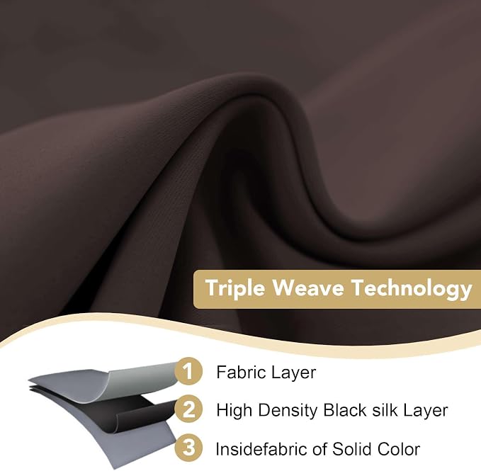Blackout Curtains for Bedroom Thermal Insulated Room Darkening Living Room - Image 4