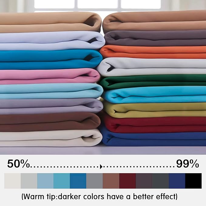 Yakamok Room Darkening Curtains 42x84 inch Greyish White-Living Room | 2 panels - Image 3