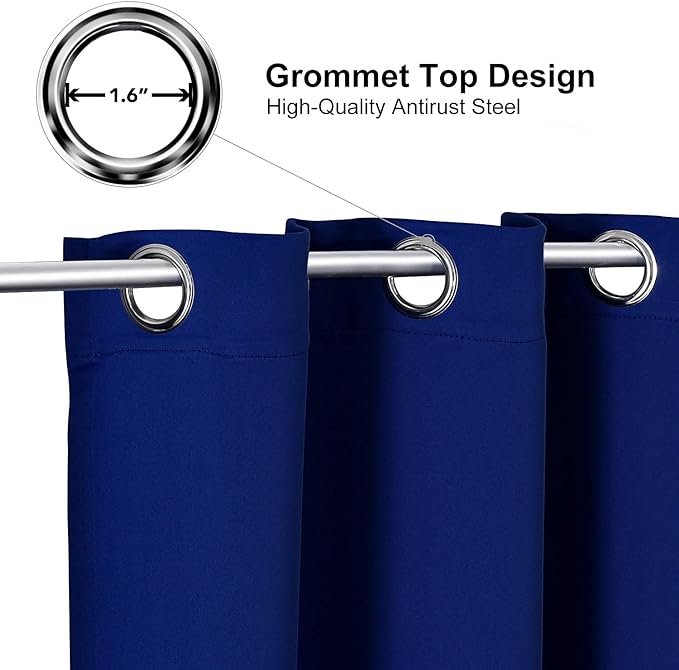 ChrisDowa Blackout Curtains for Bedroom and Living Room 54 Inches Long | 2 - Image 2