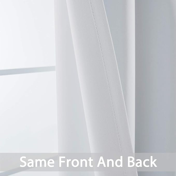Yakamok Room Darkening Curtains 52x90 inch Greyish White-Living Room | 2 panels - Image 5