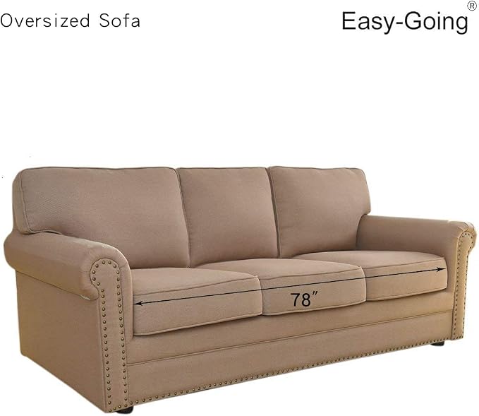 Easy-Going Stretch Oversized Sofa Couch Slipcover Washable Wine | 1-Piece Extra - Image 7