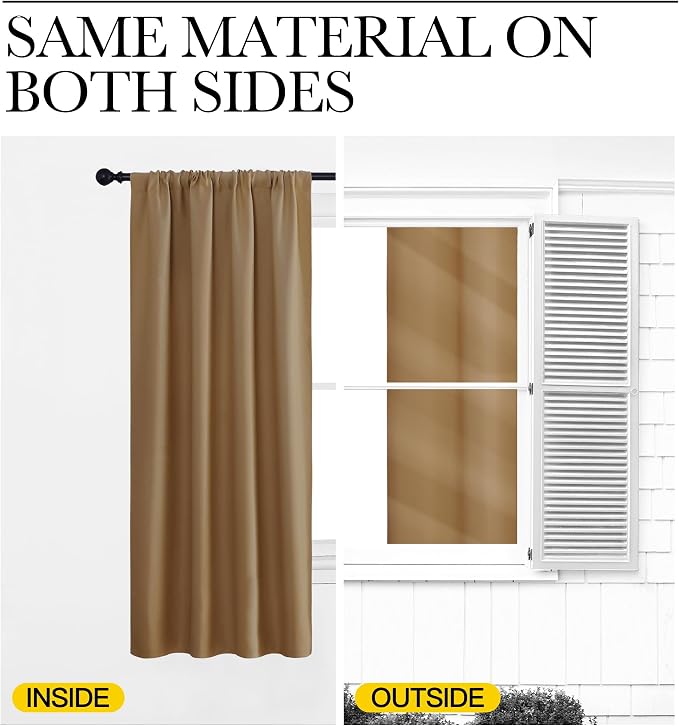 NICETOWN Blackout Curtains for RV Windows, 2 Panels, Room Darkening Window - Image 5