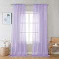 Chyhomenyc Lilac Sheer Curtains 108 Inches Long by Chyhomenyc