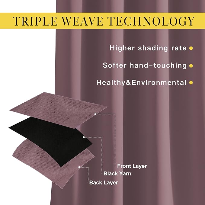 NICETOWN Short Blackout Curtains - Image 3