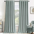 MIULEE Velvet Curtains 52x108 inches 2 Panels Misty Blue Blackout Curtains | by MIULEE
