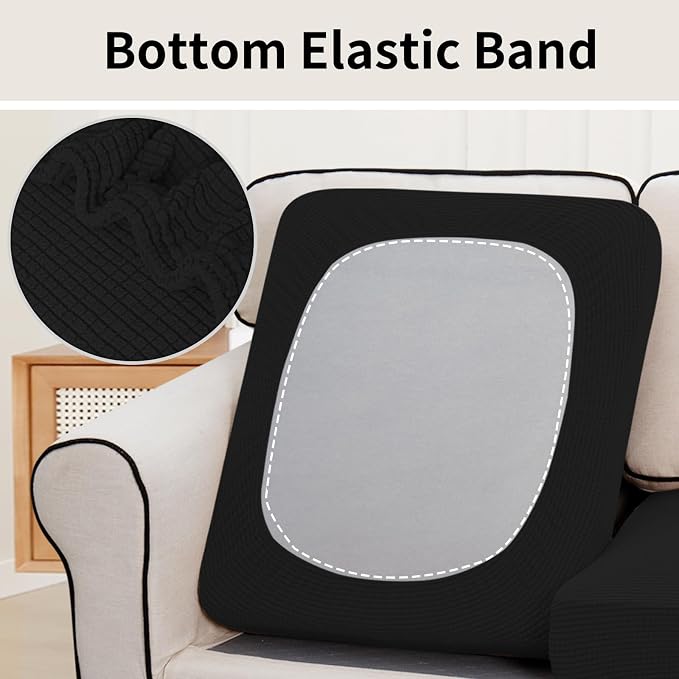 Easy-Going Stretch 2 Pieces Couch Cushion Cover - Image 4