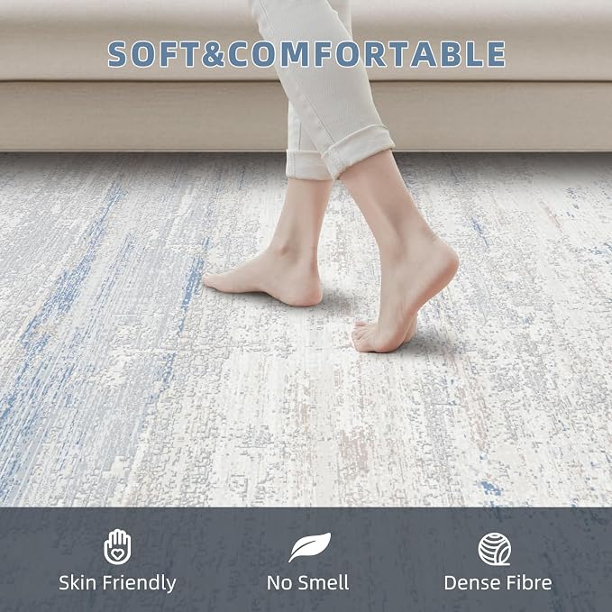 Washable Rugs 8x10 Area Rugs for Living Room, Dining Room, Nursery | Ultra Soft - Image 4