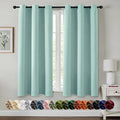MIULEE Blackout Curtains for Bedroom 2 Panels 40 x 45 Inch Long Aqua | Thermal by MIULEE