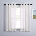 NICETOWN Voile Sheer Texture Beige Window Curtains 45 inch Length, Grommet Chic by NICETOWN
