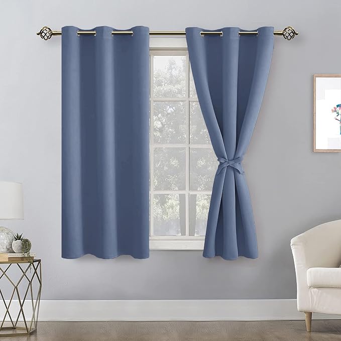 Short Blackout Curtains for Bedroom, 38 x 45 Inch | Thermal Insulated & Energy - Image 8
