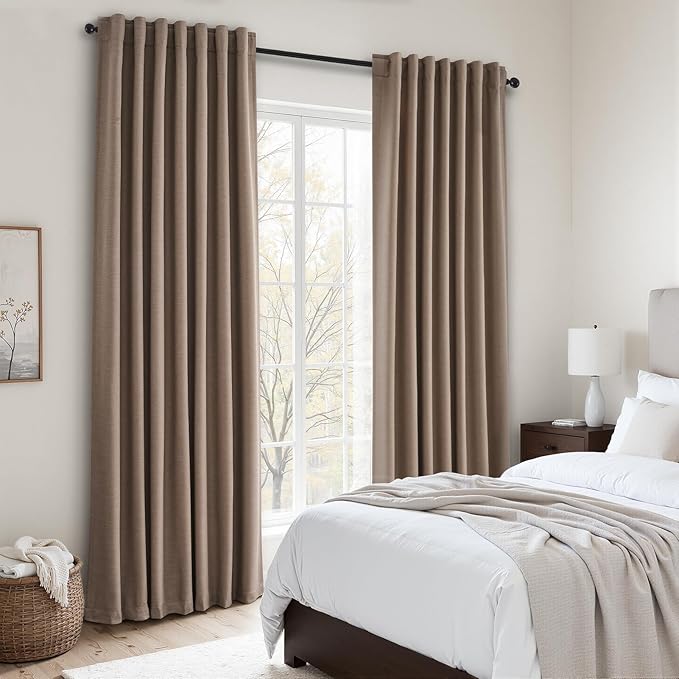 Topfinel Dark Flax Blackout Curtains 120 Inches Long - Image 7