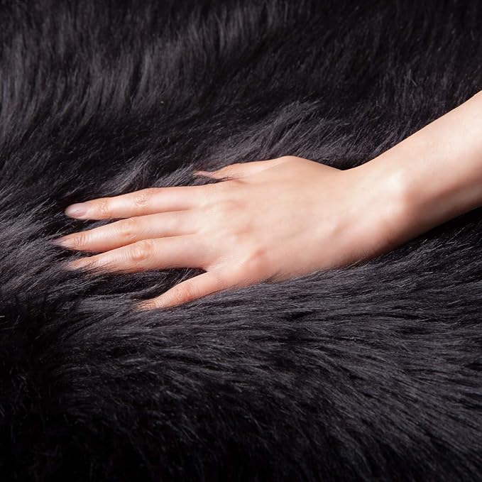 Ashler Faux Fur Rug, Fluffy Shaggy Area Rug Ultra Soft 2 x 2.9 Feet Rectangle - Image 5