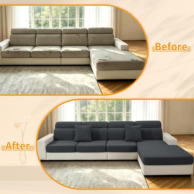 XINEAGE Couch Cushion Covers Seat Cushion Cover Thick Stretch Sofa Slipcovers 2 - Image 7