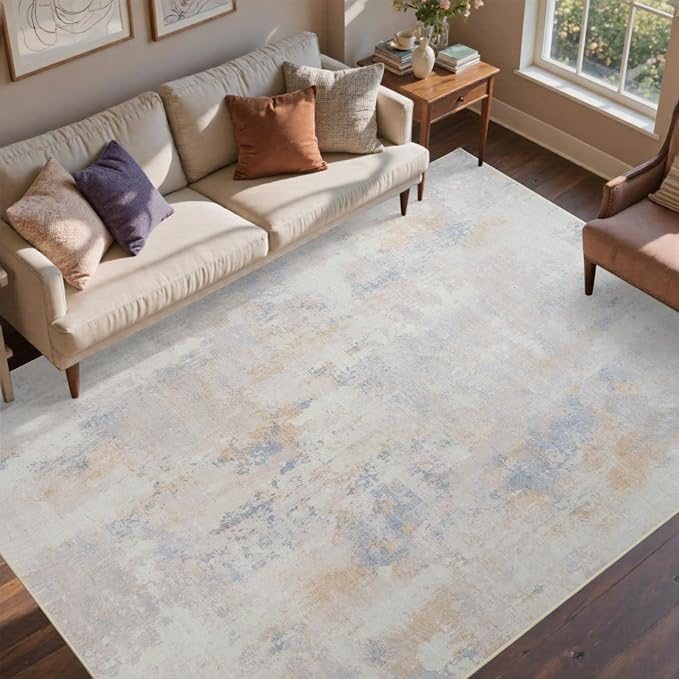 5x7 Ft Area Rugs for Living Room, Soft Non-Slip Washable Rugs Modern Abstract by Cuzwlovita