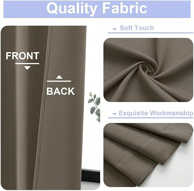 Simplebrand Latte Blackout Curtains - Image 3