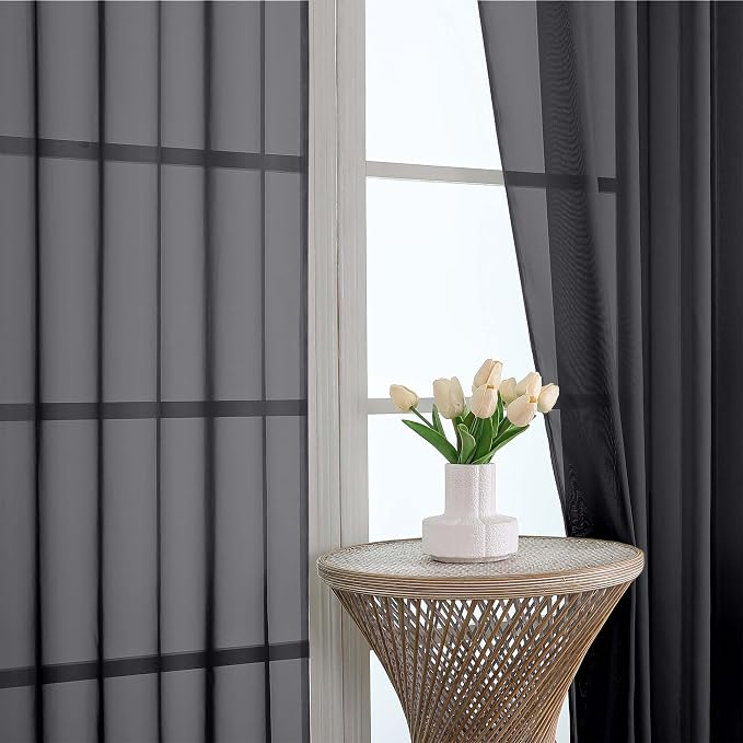 Sheer Curtains, Rod Pocket Voile Fimly Sheer Drapes - Image 6