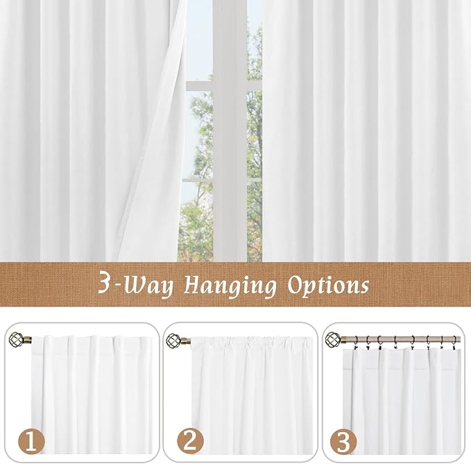 68 Inch Full Blackout Linen Curtains - Image 8