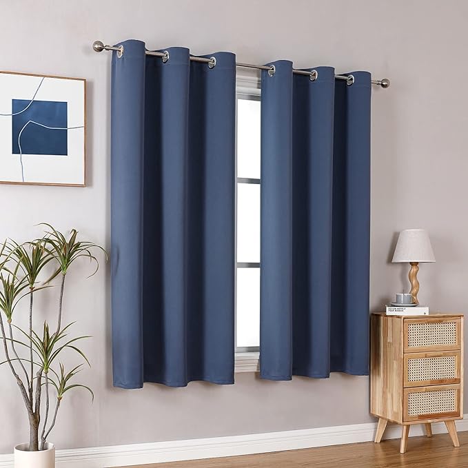 ChrisDowa Blackout Curtains for Bedroom and Living Room 54 Inches Long | 2 - Image 6